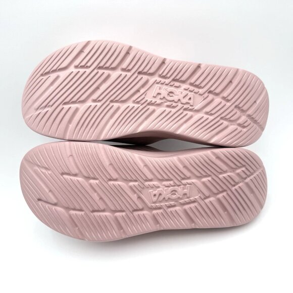NEW Hoka One One Ora Luxe Recovery Slide Sandals Men\'s Pale Mauve / Wistful main image 6